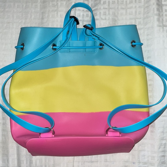 NWOT.  Beach Bag backpack.  Made of durable rubberized material. - Picture 2 of 5